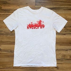 Air Jordan short sleeve flames Nike shirt